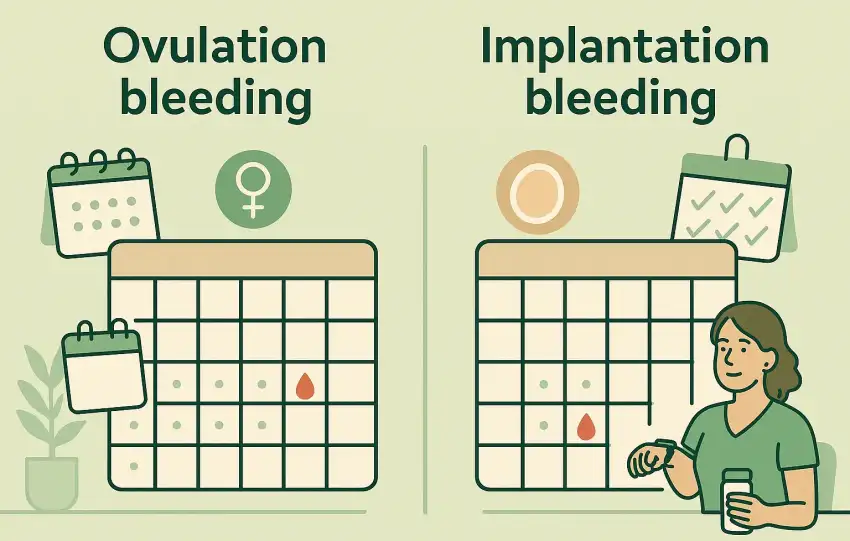 Ovulation bleeding vs implantation bleeding